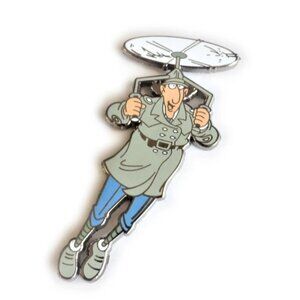 Inspector Gadget Helicopter 80s Cartoon Enamel Lapel Pin
